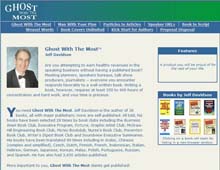 A snapshot of Ghost Book Writing and Publishing page, which has an introduction to Ghost With the Most services, how the system works, and why you can be assured your book will be completed just the way you want.